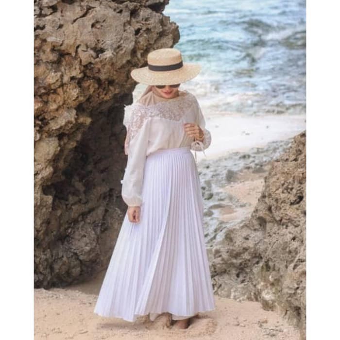 Rok Plisket Mayung Pleated Maxi Skirt