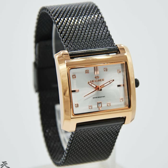 Jam Wanita Hegner 423 Hitam Rosegold Origin