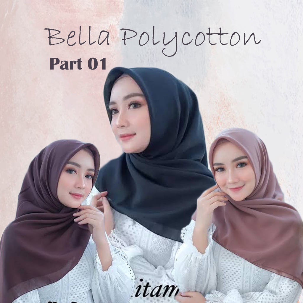 Zamia Jilbab Bella Square Polycotton Bela double hycon-1
