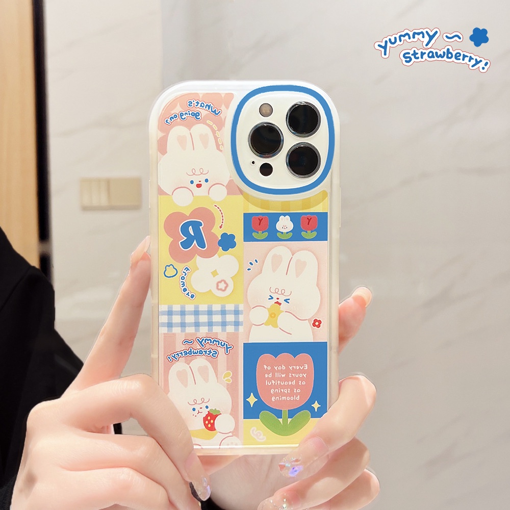 Soft case Motif Kartun Kelinci Untuk iphone 13 12 11 Pro Max XS XR 8plus iphone 12pro12pro Max 7 8 Plus X XS XR XSMAX
