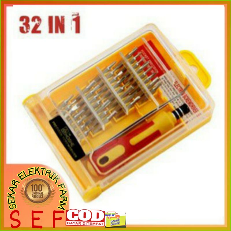 OBENG REPARASI 32 IN 1 PLUS PINSET /OBENG MULTIGUNA SERVIS