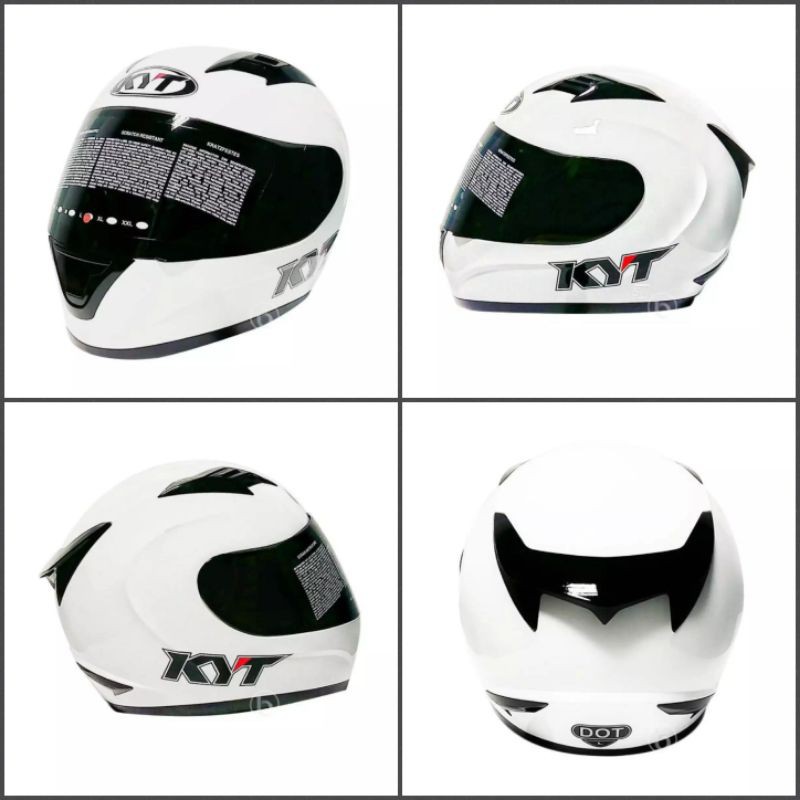KYT R10 SOLID PUTIH GLOSS