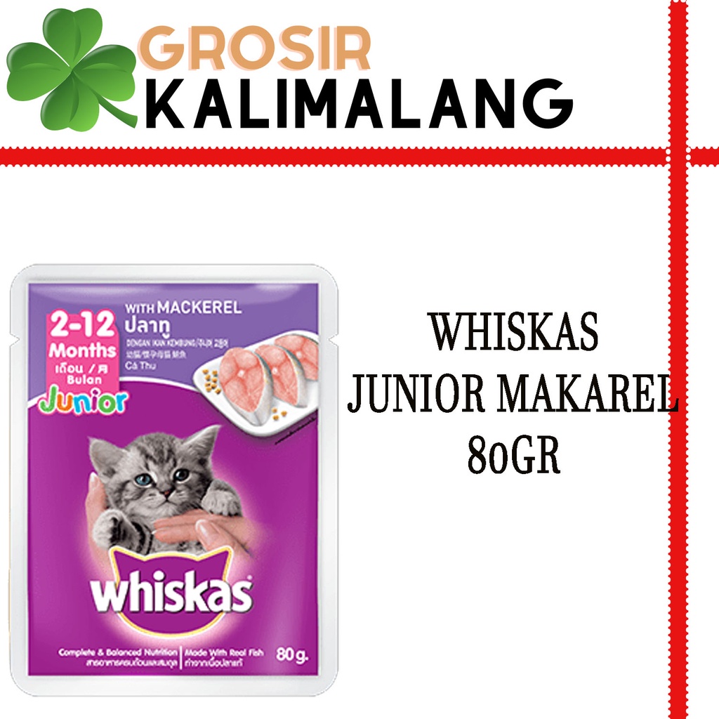 Whiskas Pouch Junior Makarel 80gr