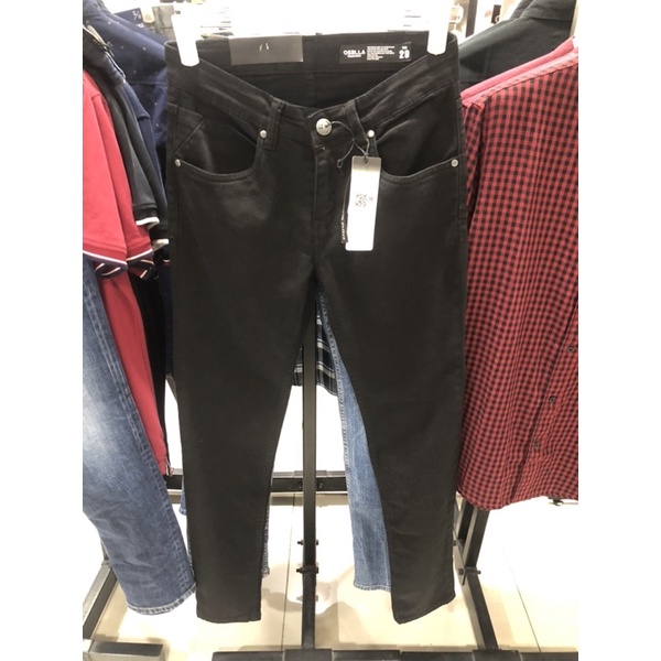 CELANA JEANS HITAM PEKAT OSELLA ORIGINAL 100%