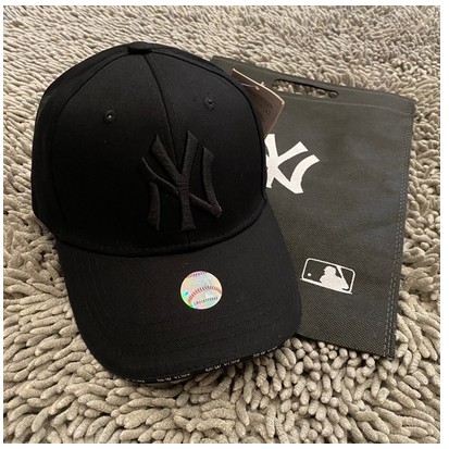 Topi Distro Topi Pria//Wanita Baseball Ne-York Hitam Polos NY