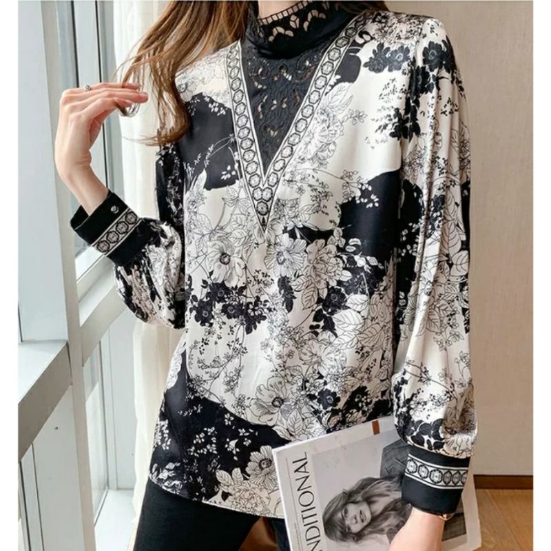 MDLV ~ 5780 Olivea Embroidered Top Atasan Blouse Premium Fashion Import