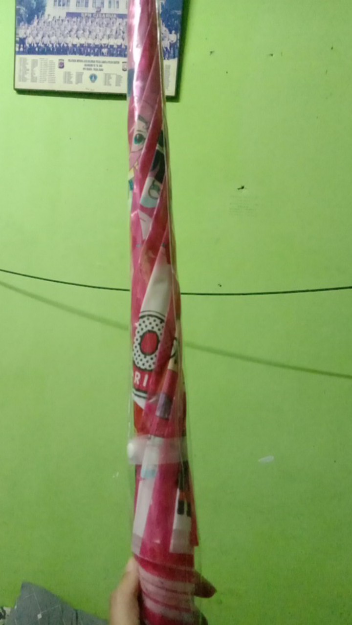 Payung Anak Hologram Karakter Lucu Cewe Cowo Bahan Pvc Plus Pluit