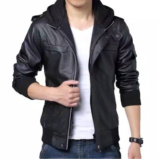 Jaket Semi kulit/jaket motor/ jaketpria