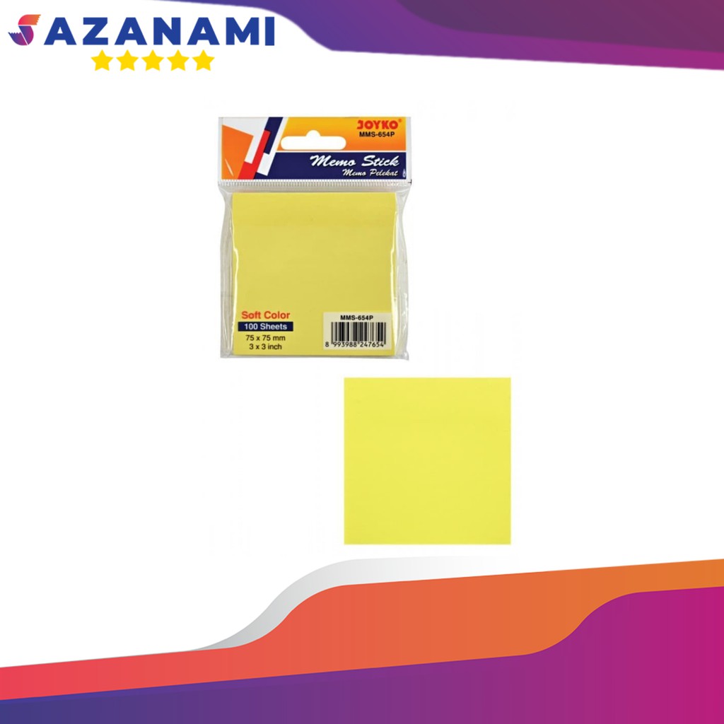 

JOYKO MEMO STICK 654 KERTAS MEMO KUNING STICKY NOTES