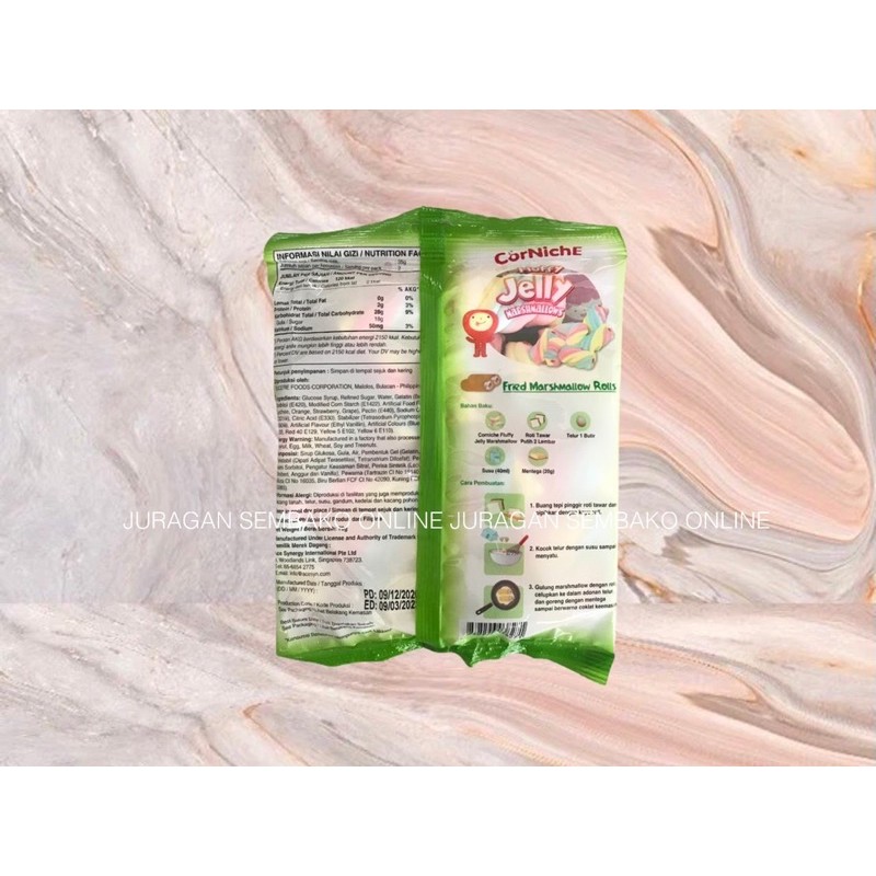 Corniche FLUFFY Jelly Marshmallow 70 gr HALAL / permen marshmallow fluffy