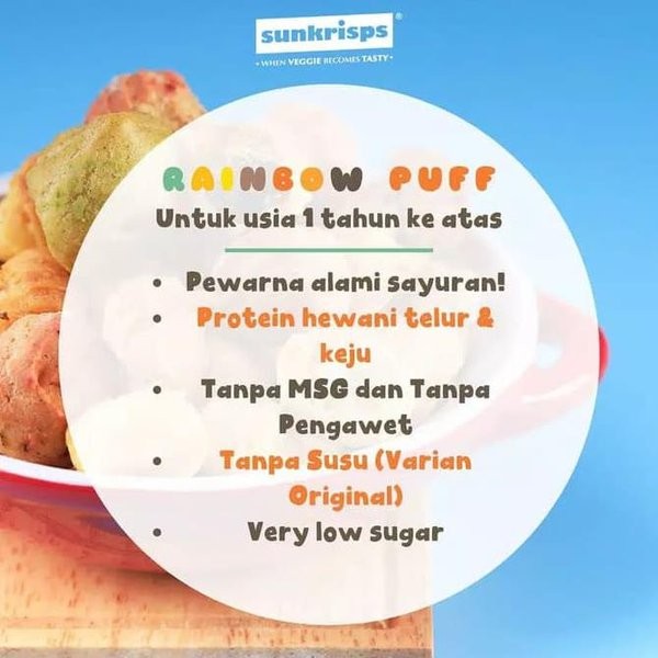 Sunkrisps Rainbow Puff Sus Kering (Paket Bundling)