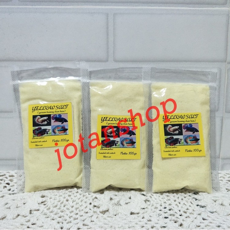 YELLOW BLUE SALT GARAM KUNING BIRU Obat Ikan Cupang hias Anti Stress