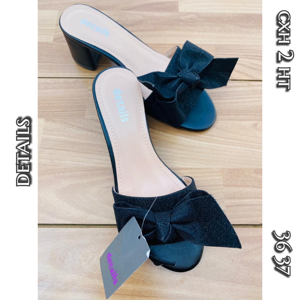 sandal kondangan hitam pita cantik  cxh