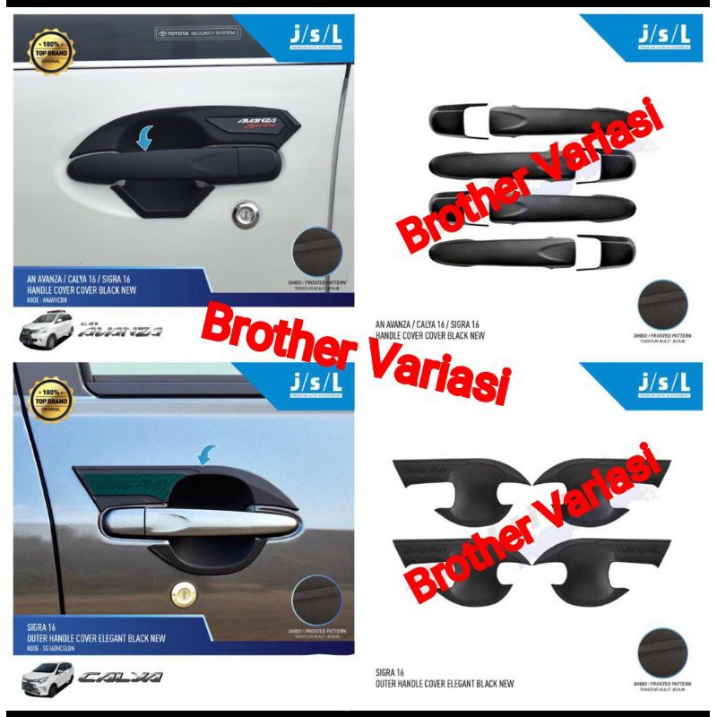 Paket handle dan outer sigra 2016-2021 up black new jsl