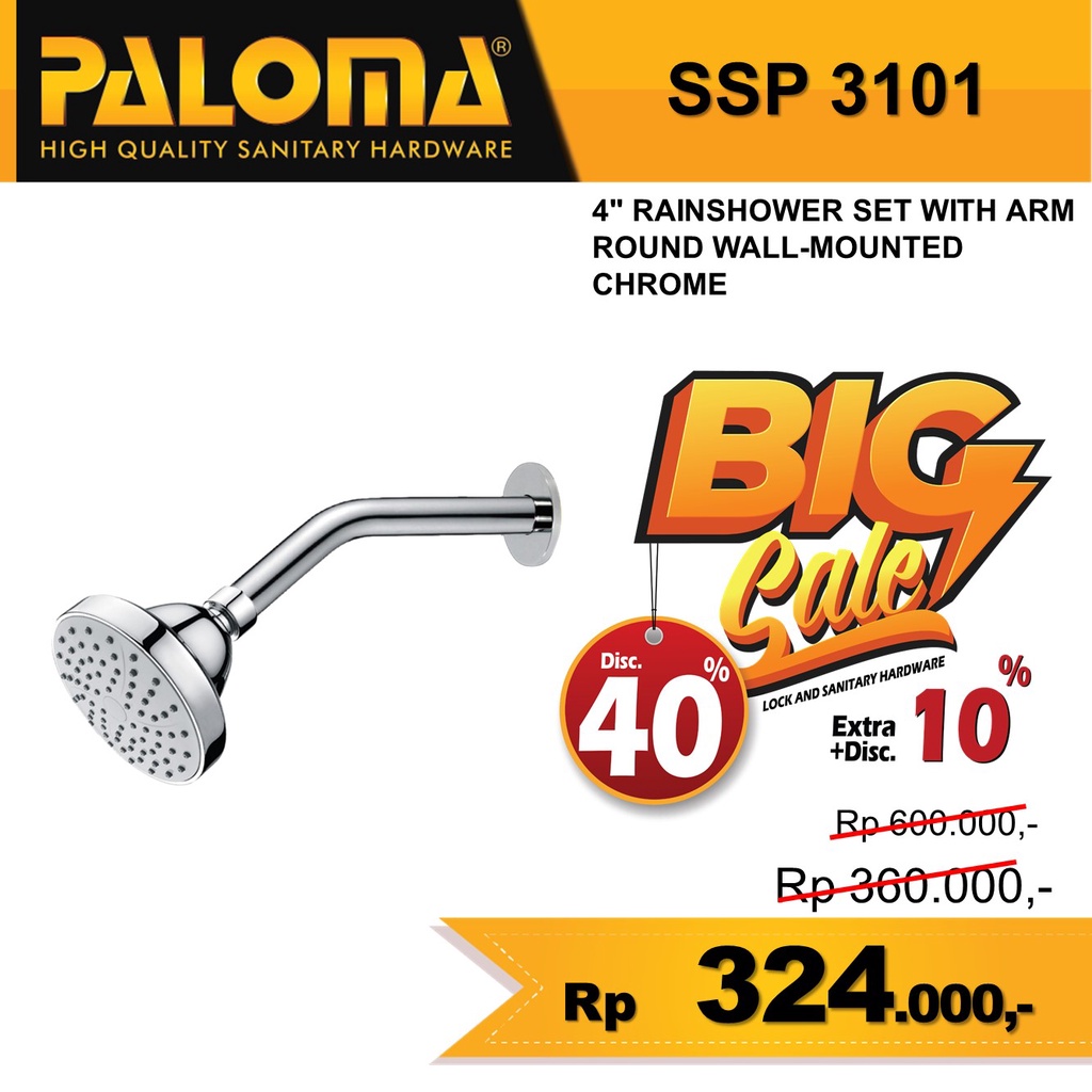 Kepala Shower PALOMA SSP 3101 Rain Shower Tanam Tembok
