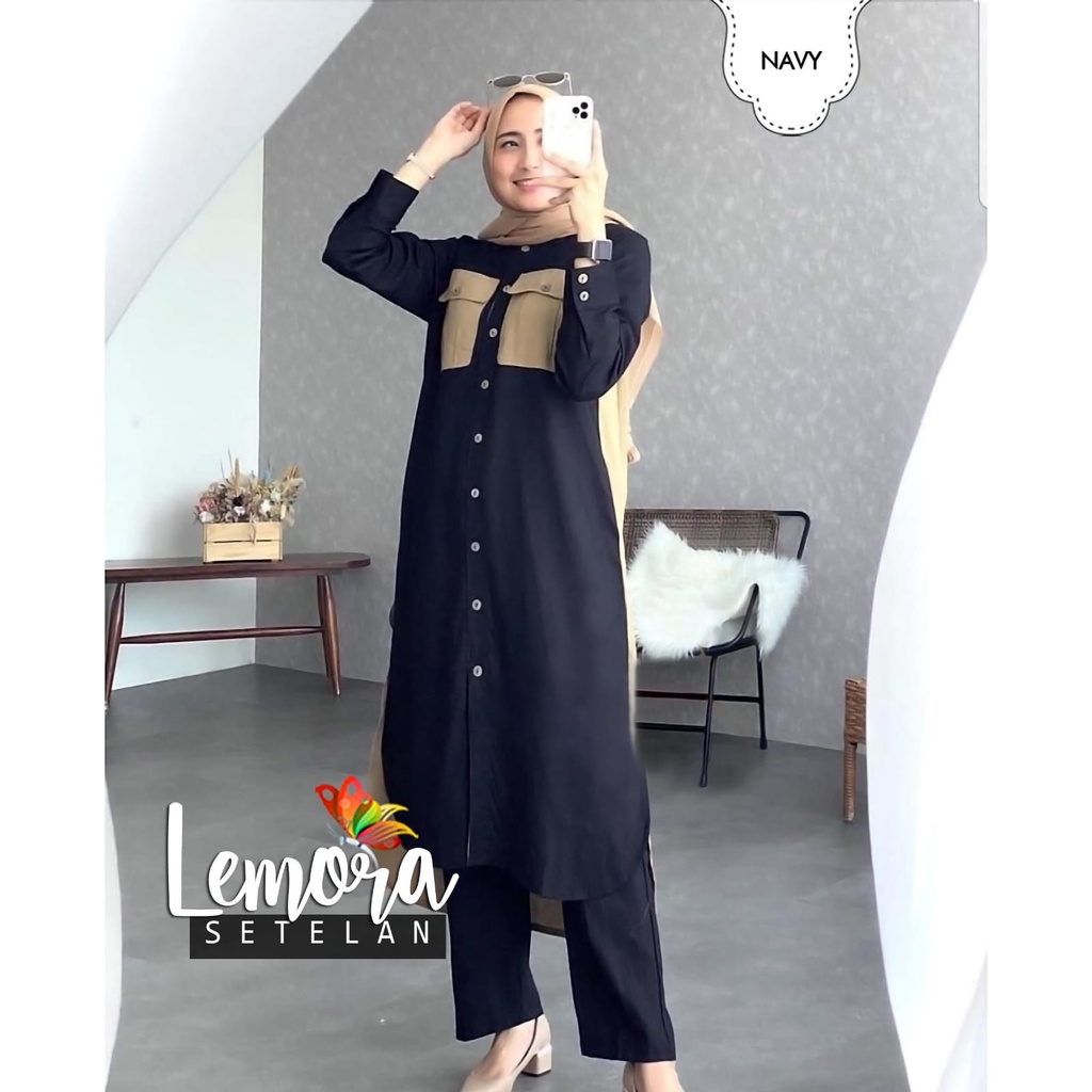TERBARU - Setelan Tunik Wanita Dewasa Premium Set Kekinian Best Seller Premium Mewah Casual Stelan F