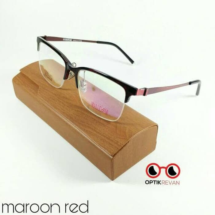 Frame + Lensa Minus - Frame Kacamata Mallcoom Titanium Original