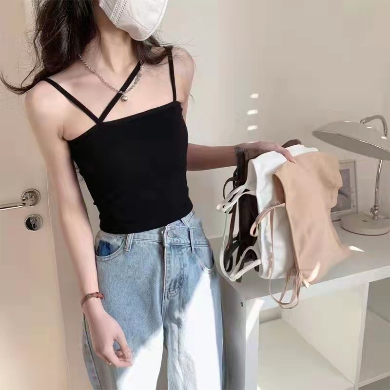 GO! BR791 bh tanktop crop top 3 tali  pakaian dalam wanita cewek korea tank top cup bra