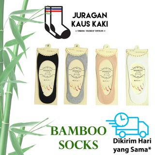  Kaos  Kaki  pendek  hidden wanita flat  shoes  low serat bambu 