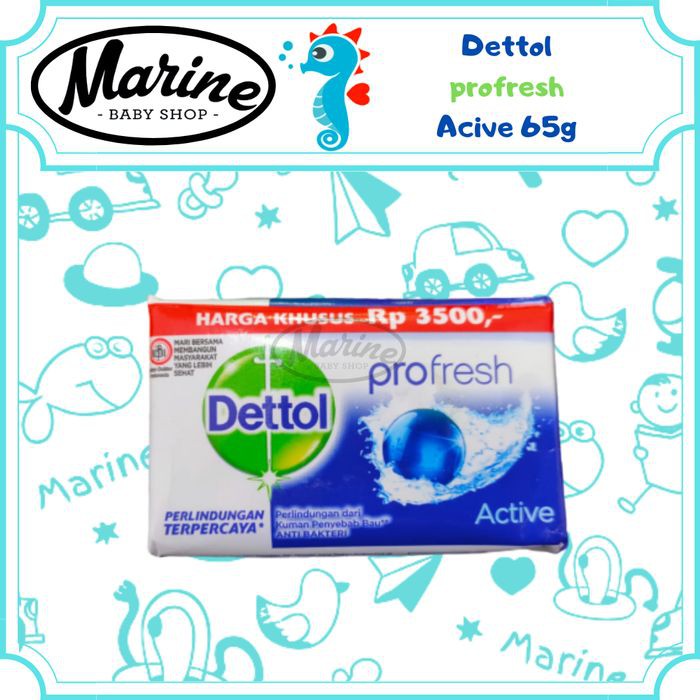 Dettol Active Anti Bakteri Sabun Batang 65 gr