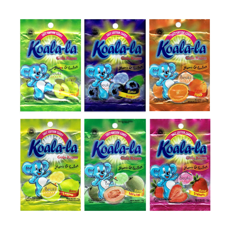 

Koala-La Koala Permen Gula Kapas Aromanis Berbagai Varian Pilih Rasa