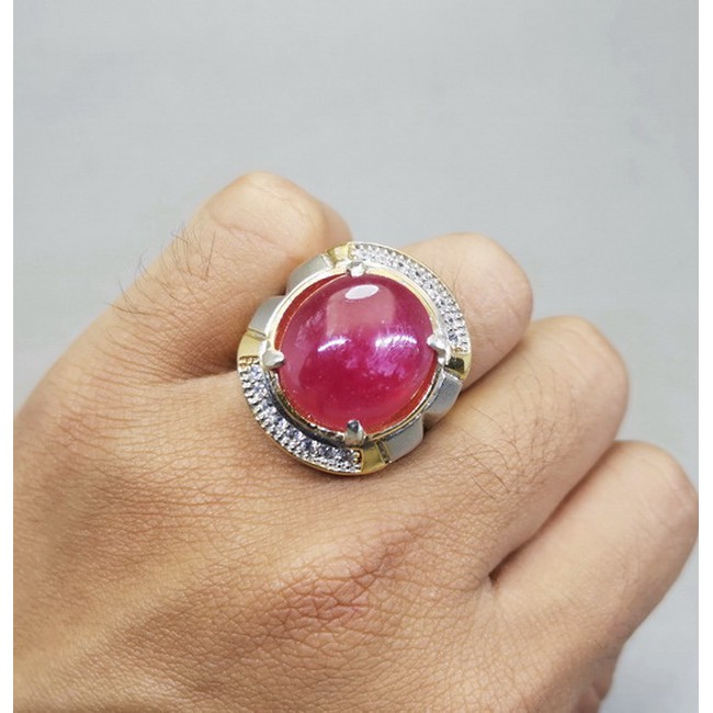 Batu Cincin Akik Asli Ruby Merah Delima Original