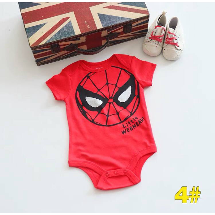 BAJU BAYI JUMPER NEWBORN SPIDERMAN MICKEY MOUSE DONALD DUCK BEBEK PIYAMA SUPERHERO LUCU IMPOR HULK