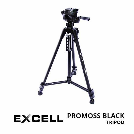 Tripod Excell Promoss Black For Camera DSLR And Mirroless