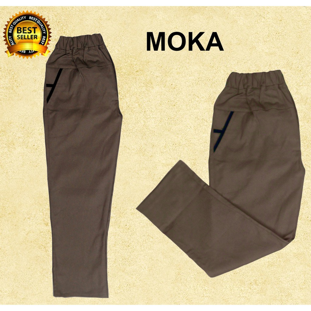 Celana Panjang Anak Laki Laki Cowok model Chino 7 -10 - 12 tahun Bahan Mulur hitam krem abu mocca