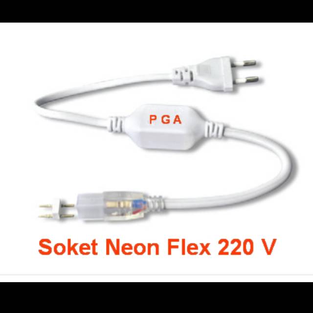 Kabel Colokan Soket jeck/Kabel Colokan Lampu Neon Flek  Led/Selang Strip 220 Voll