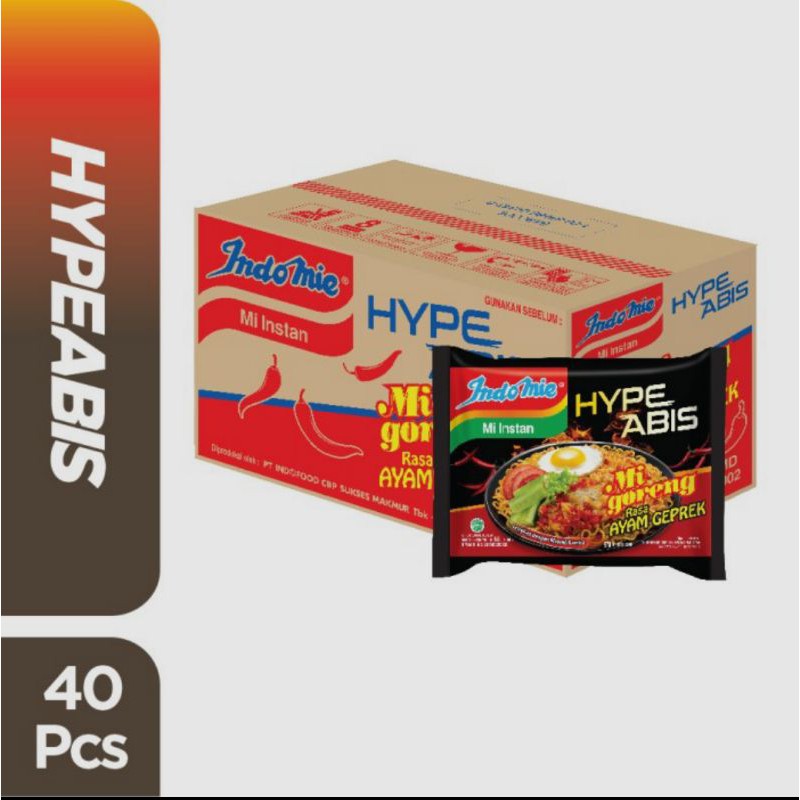 

INDOMIE GORENG AYAM GEPREK ( HYPE ABIS ) 85 GR X 5 PCS