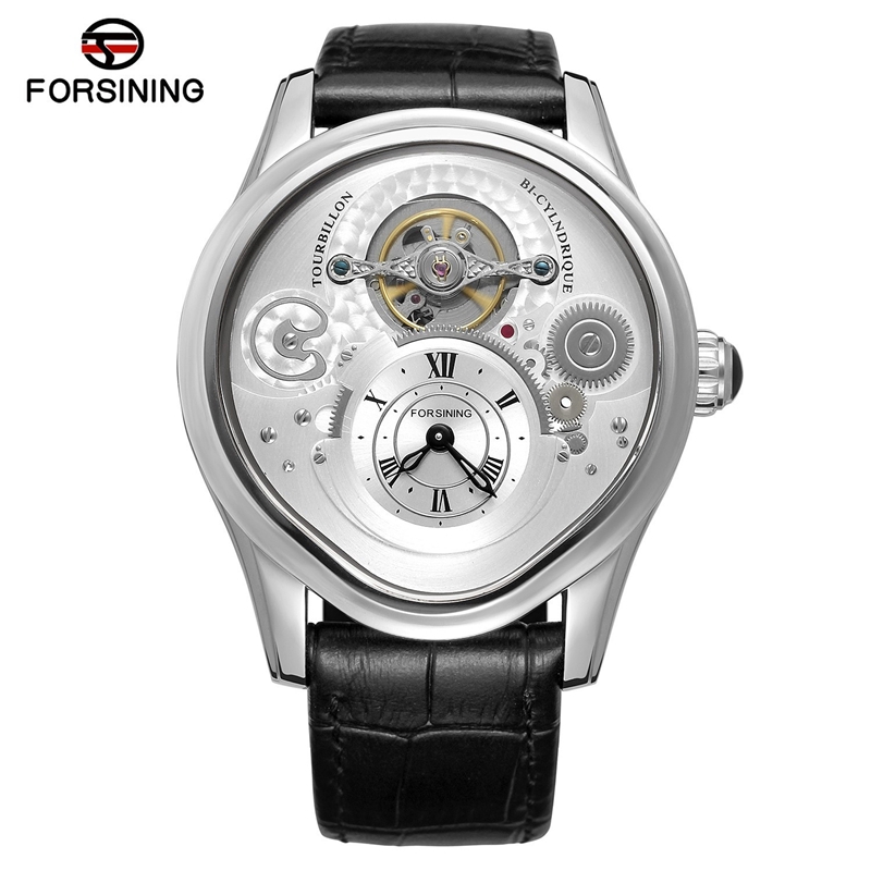 

Spot Forsining Genuine Men'S Watch Casual Leather Strap Mechanical Watch Unique Waterproof Clock