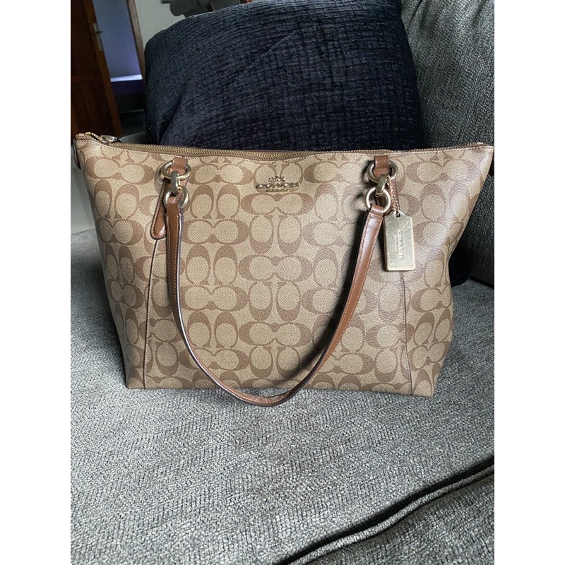 Preloved Original Coach Zip Tote Bag