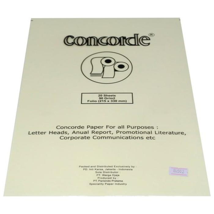 

KERTAS CONCORDE F4 90 GR 80502 LIGHT YELLOW