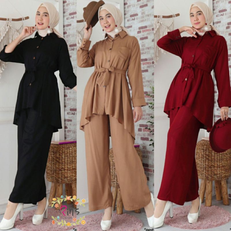 Marisca Set Kulot Rayon Viscose By Rins Hijab