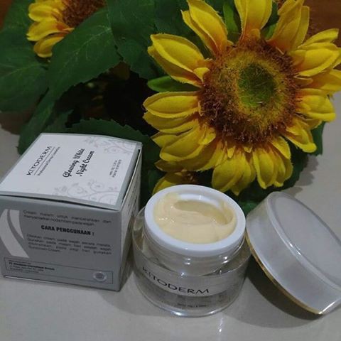 KITODERM GLOWING WHITE NIGHT CREAM | CREAM MALAM PEMUTIH GLOWING