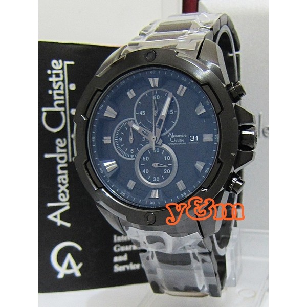 Jam Tangan Pria Alexandre Christie AC 6305 MC FBL Original Stainless