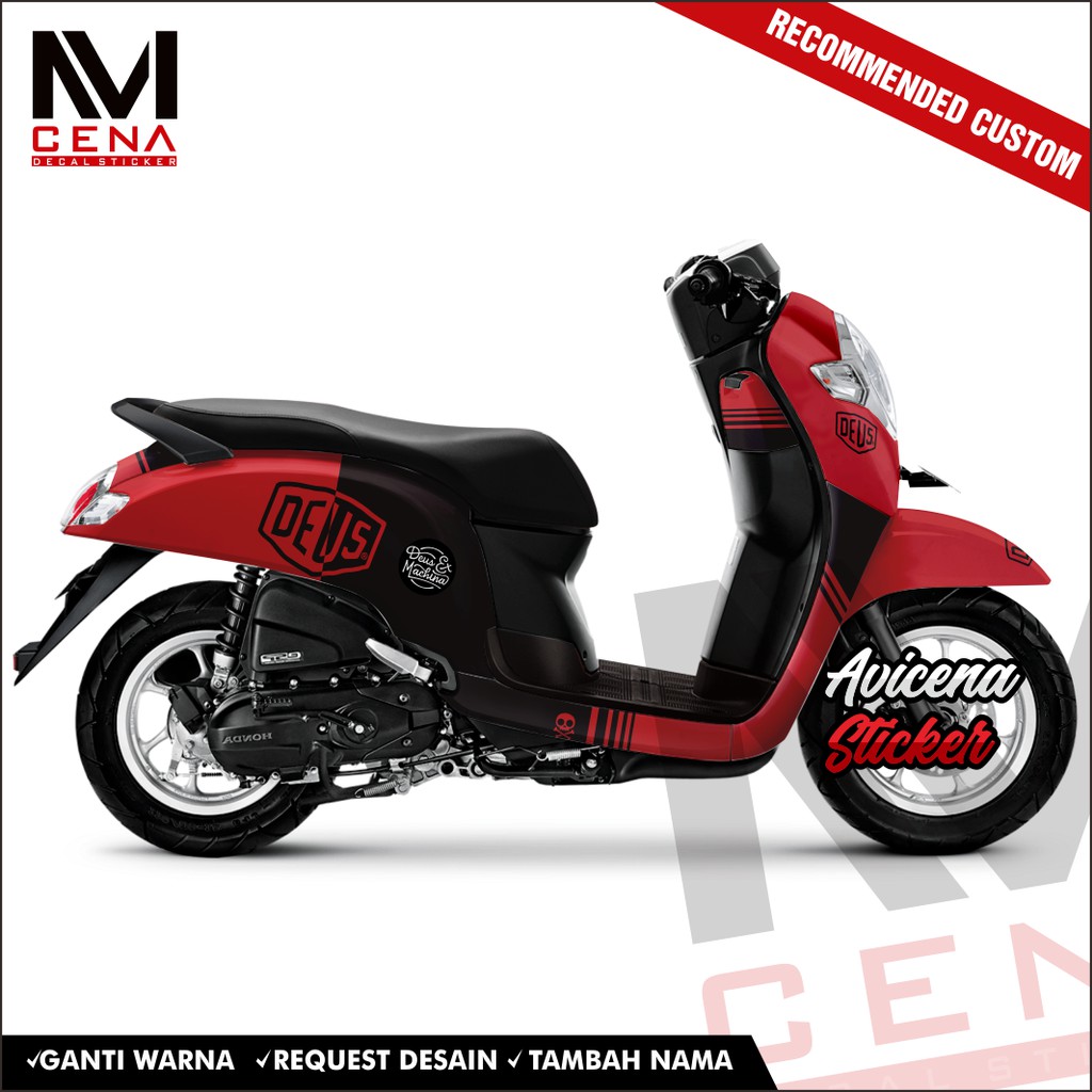 Sticker Decal scoopy full body Decal Sticker Scopy New Fi 2017 2018 2019 2020 Full Body Red Deus