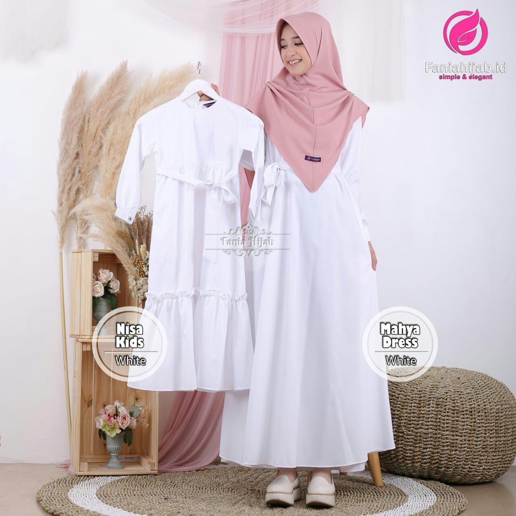 GAMIS PUTIH NISA KIDS BY FANIA HIJAB