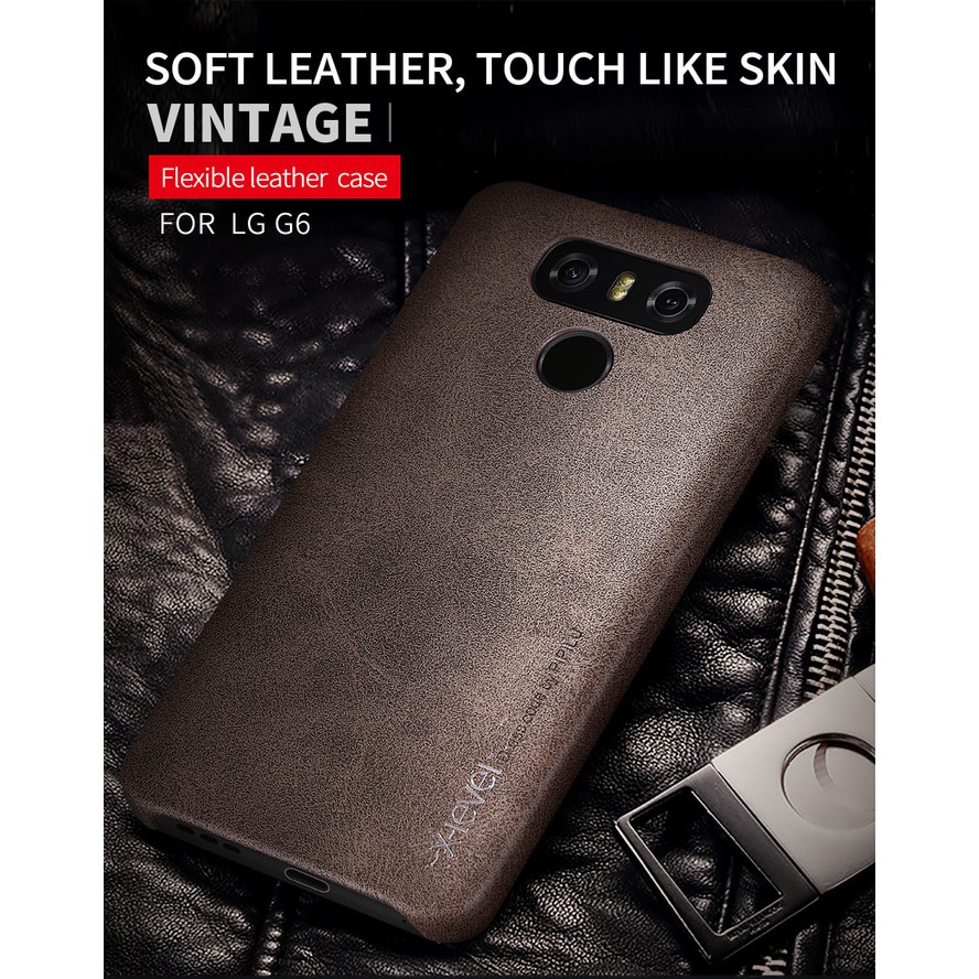 KEREN BANGET X-LEVEL VINTAGE LG G6 - LG V20 case leather kulit back cover original