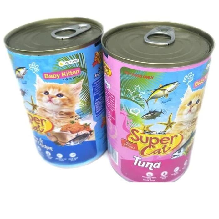 Makanan Kucing Kaleng Super Cat Baby 400g