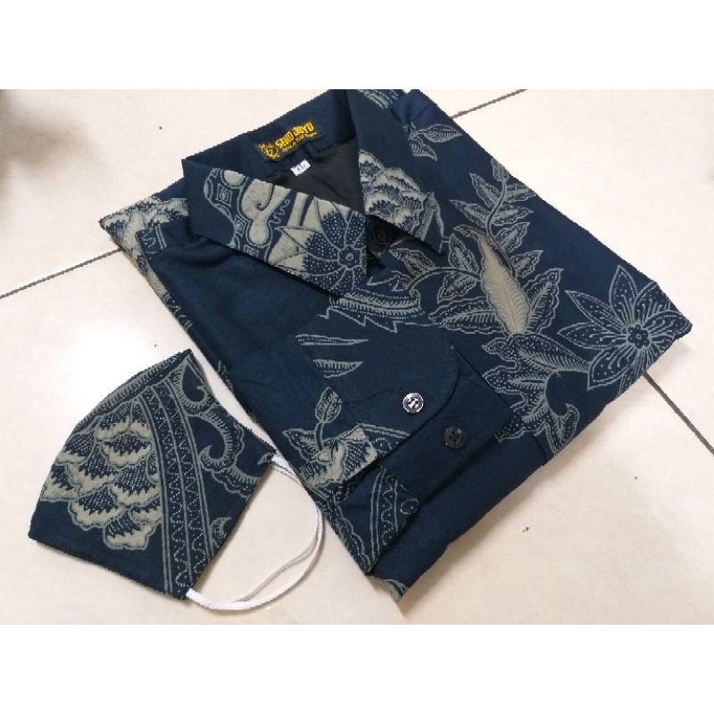 BATIK COUPLE ANAK MOTIF KEMEJA BATIK PRIA TERBARU PANJANG PEKSI KAWUNG