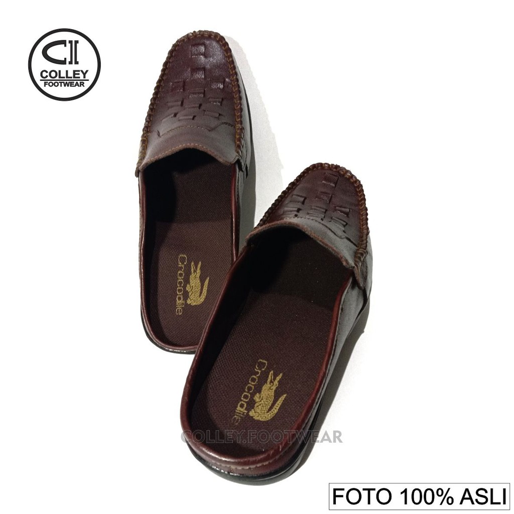 COD - SEPATU BUSTONG ANYAM PRIA 100% KULIT ASLI / LOAFERS / CASUAL LEATHER SHOES CCN-B.SMK-023