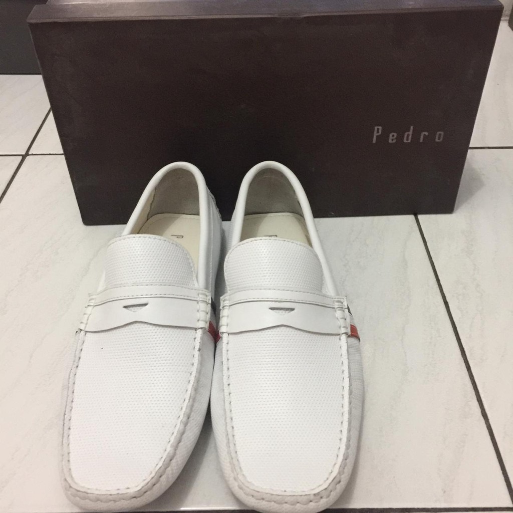 Pedro Sepatu Pria Loafers Putih Original