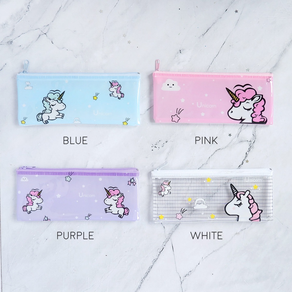 

Dream Like a Unicorn Plastic Pencil Case Kotak Tempat Pensil Warna Anak Perempuan Lucu Murah Buka Penutup Resleting Ringan Untuk Cewe