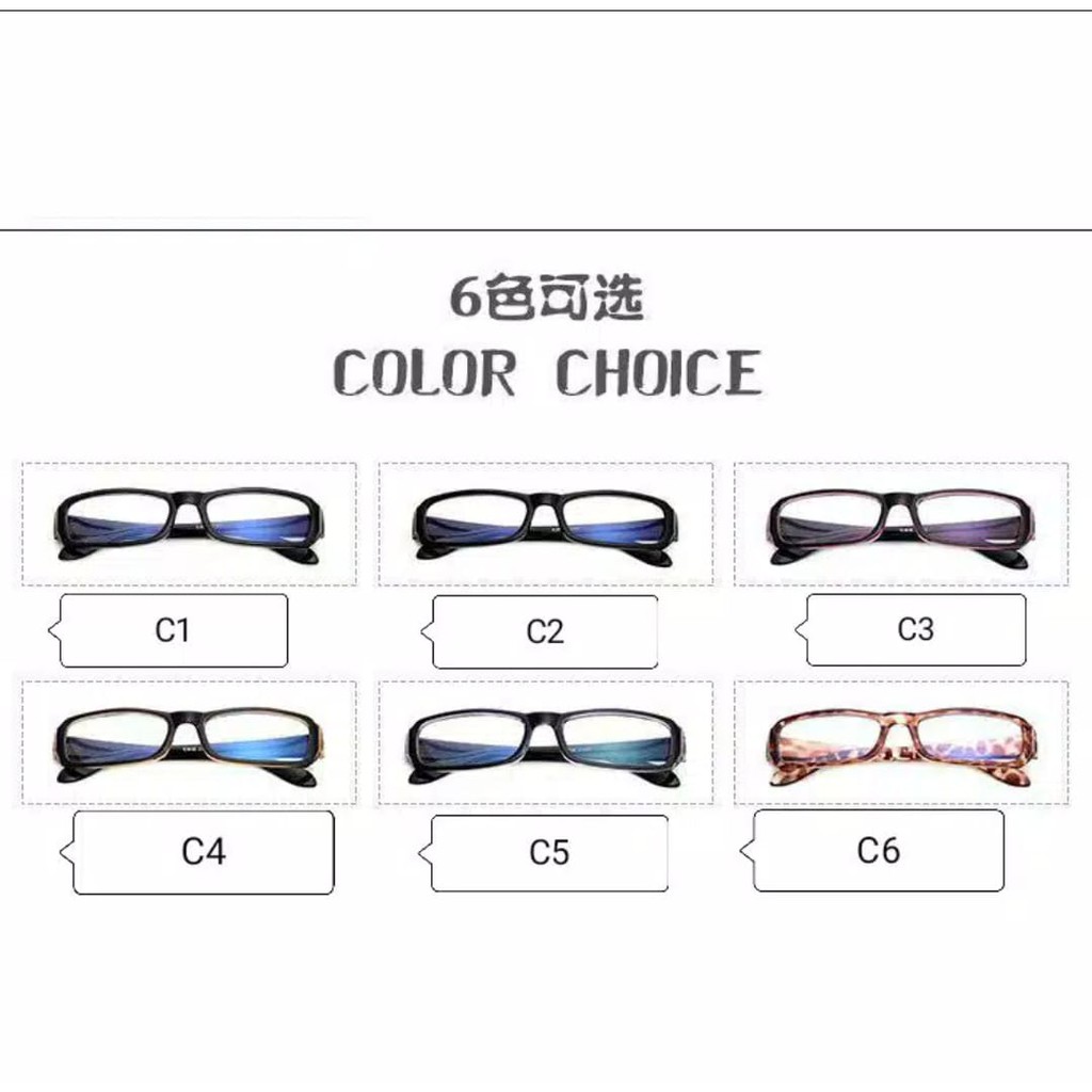 ♥TMALL88♥ Kacamata Frame Optik Anti Radiasi Pria Wanita Lensa Kacamata PC Transparan