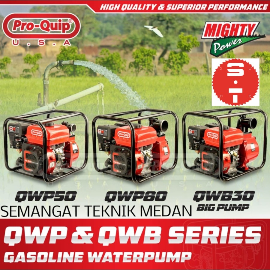 QWP80 MESIN BENSIN POMPA AIR HISAP WATER PUMP 3" 3 INCH PROQUIP QWP 80