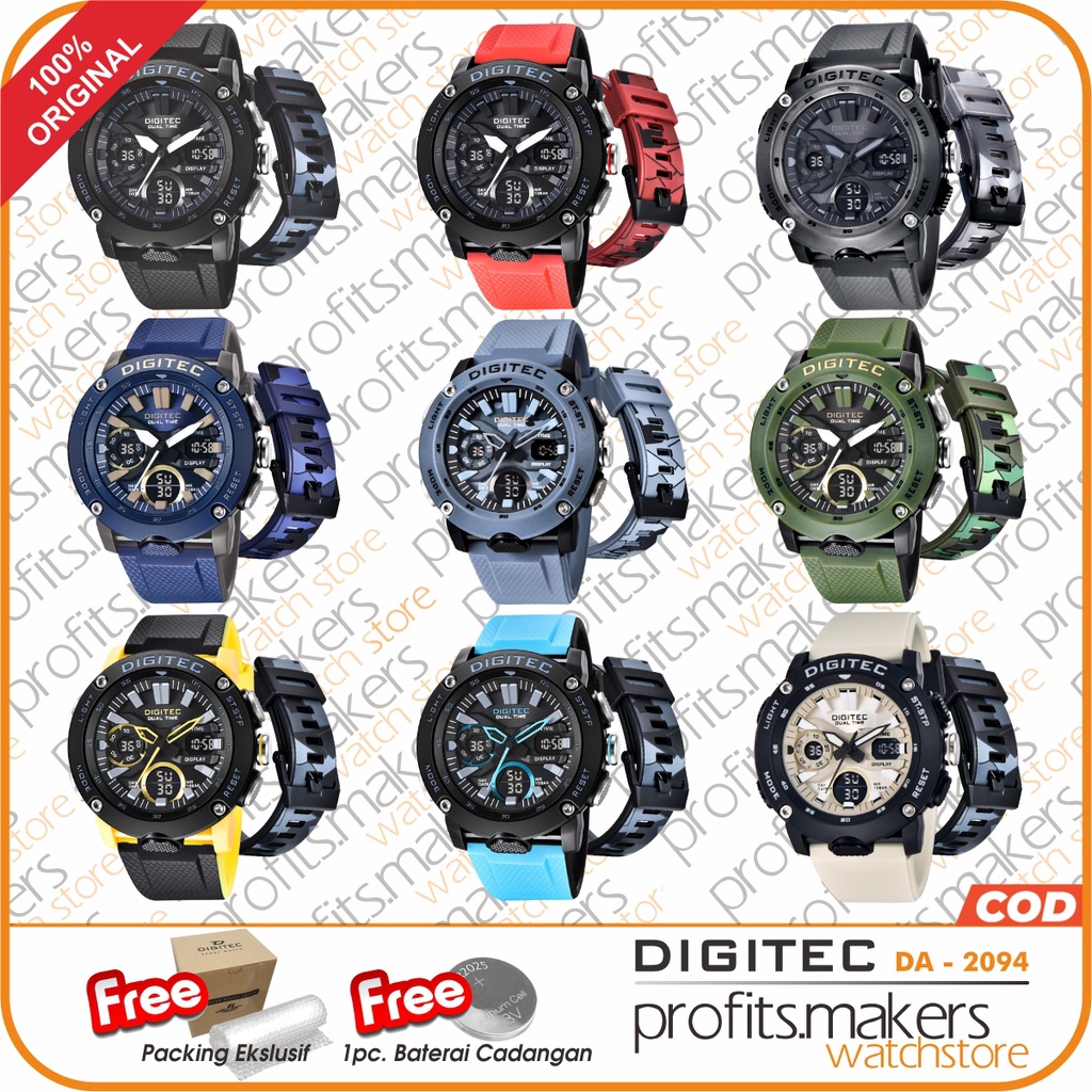 DIGITEC DG 2094 / DG-2094 / DG2094 / DA 3094 FREE Tali Watch Jam Tangan ORIGINAL