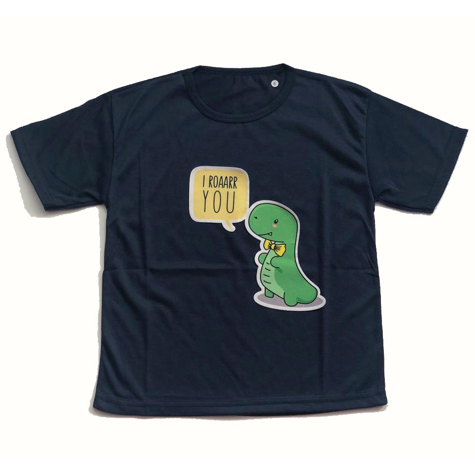 Kaos Oblong Anak Lengan Pendek Gambar Dino roar you