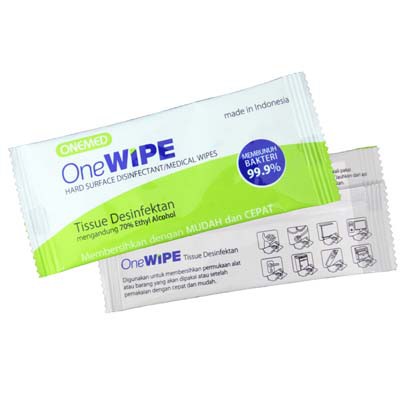 ONEMED OneWIPE Tissue Anti Bakteri 99.9% / VIRUS CORONA Tissue Desinfektan One Wipe Disinfectant